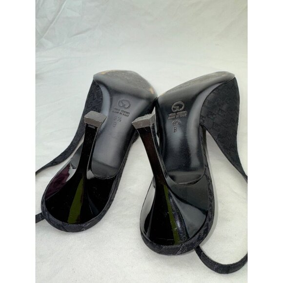 St. John Womens Black Jacquard Slingback Heels Size 9.5 B- LT3270 - Picture 3 of 5